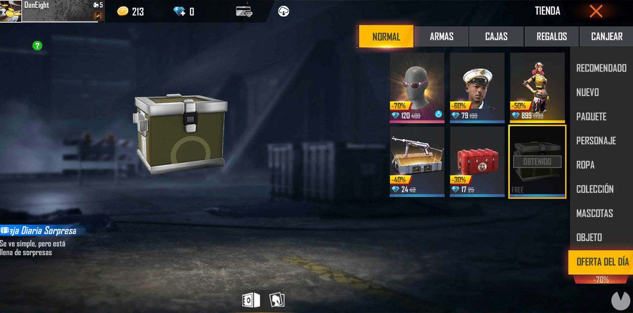 Free Fire - Open free crates
