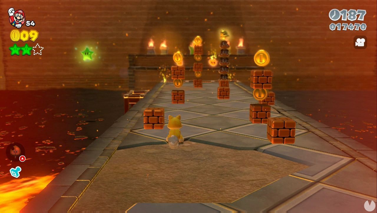 Super Mario Roca Super Mario 3D World: La fortaleza de las rocas rodantes al 100%