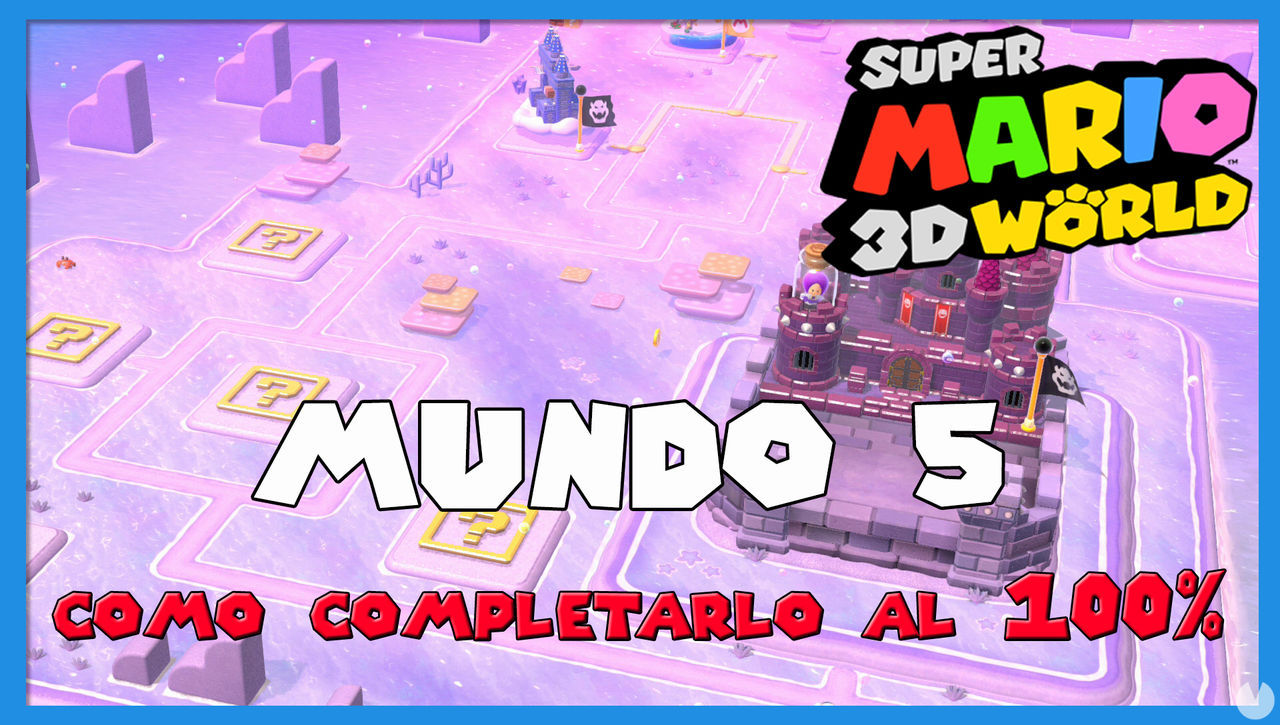 Mundo 5 en Super Mario 3D World al 100% - Super Mario 3D World + Bowser's Fury