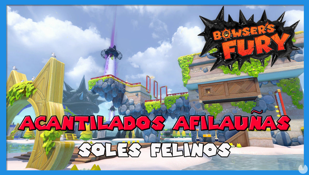 TODOS los Soles felinos de Acantilados Afilauas en Bowser's Fury - Super Mario 3D World + Bowser's Fury