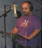 Víctor Sánchez durante la grabación del personaje al que interpretó en <i>Halo 3</i>.