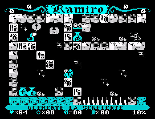 Imagen de 'Ramiro el Vampiro en el Misterio del Papiro', el ltimo juego, por ahora, que han publicado The Mojon Twins.