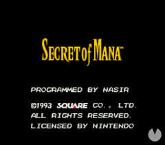 Secret of Mana, programado por Nasir