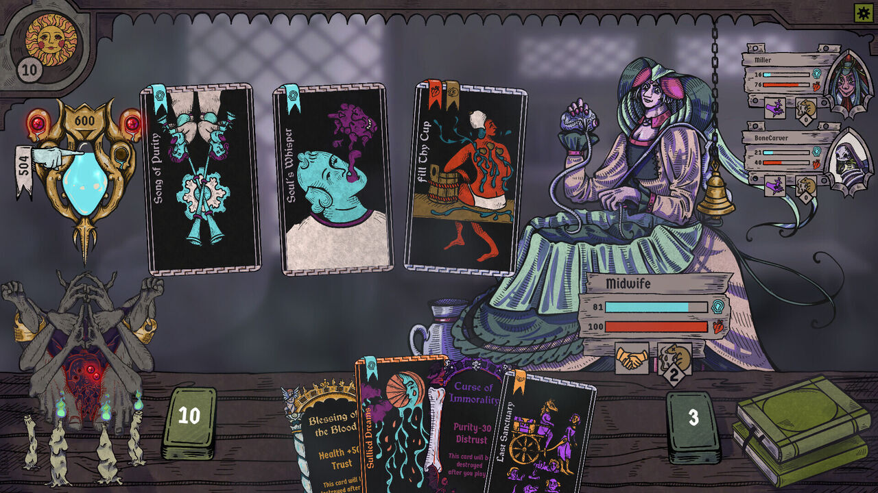 Como si Balatro y Bloodborne tuvieran un hijo: Tendrás que curar enfermedades con cartas de tarot en Bloodletter