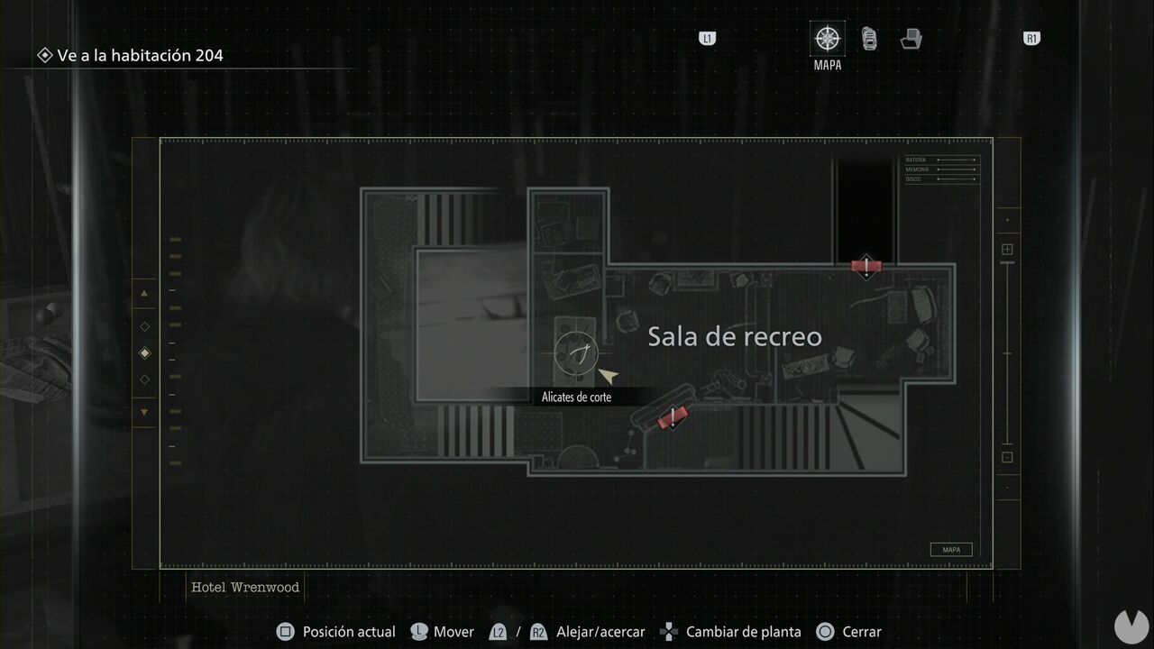Resident Evil Requiem - Wrenwood Hotel, Bolt Cutters on the pool table in the Recreation Room