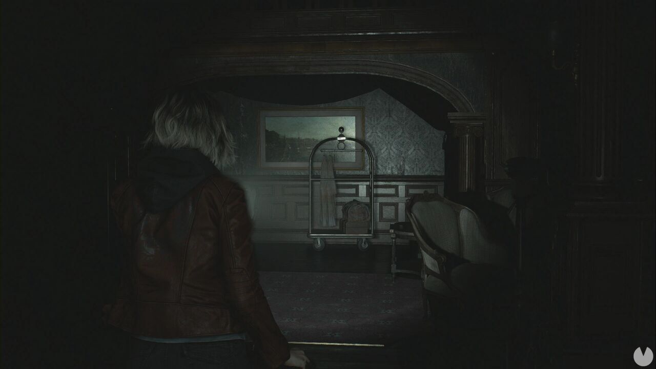 Resident Evil Requiem - Wrenwood Hotel, painting behind which Alyssa hid a folder during the flashback