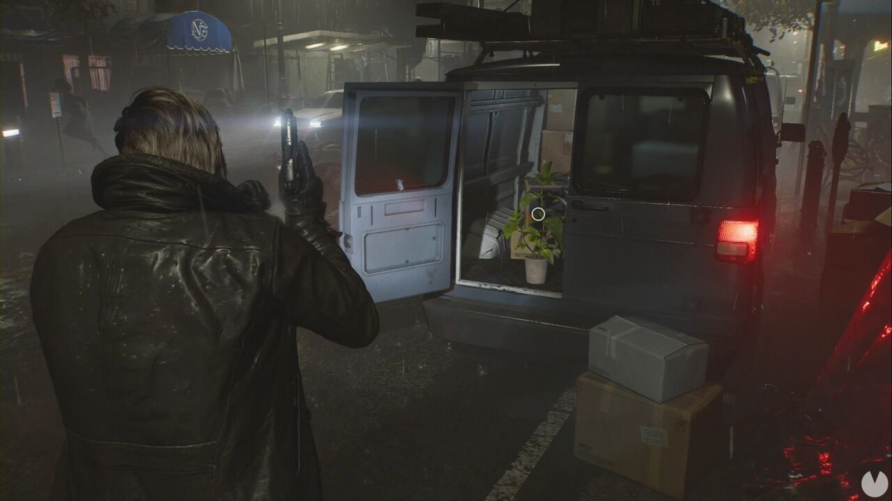 Resident Evil Requiem - Wrenwood Streets, Green Herb in the back of an open van