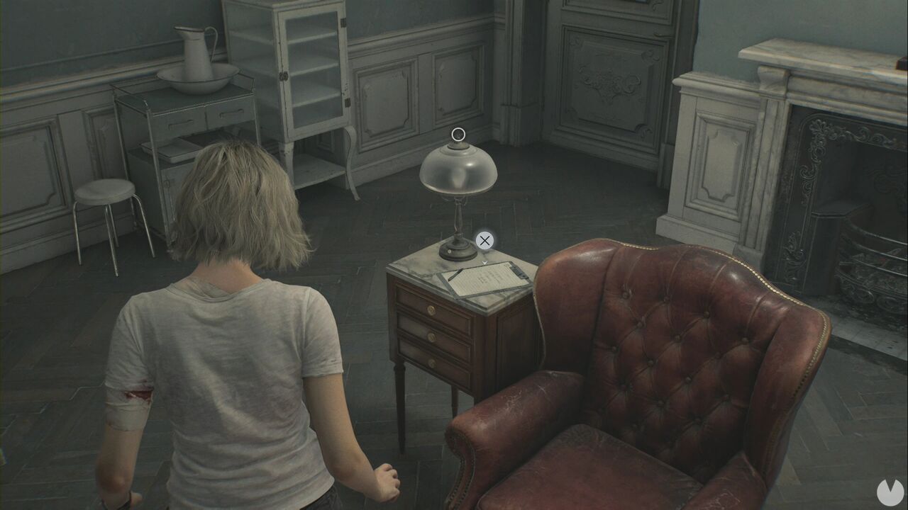 Resident Evil Requiem - Care Center, Progress Notes on a small table in the room where Grace wakes up