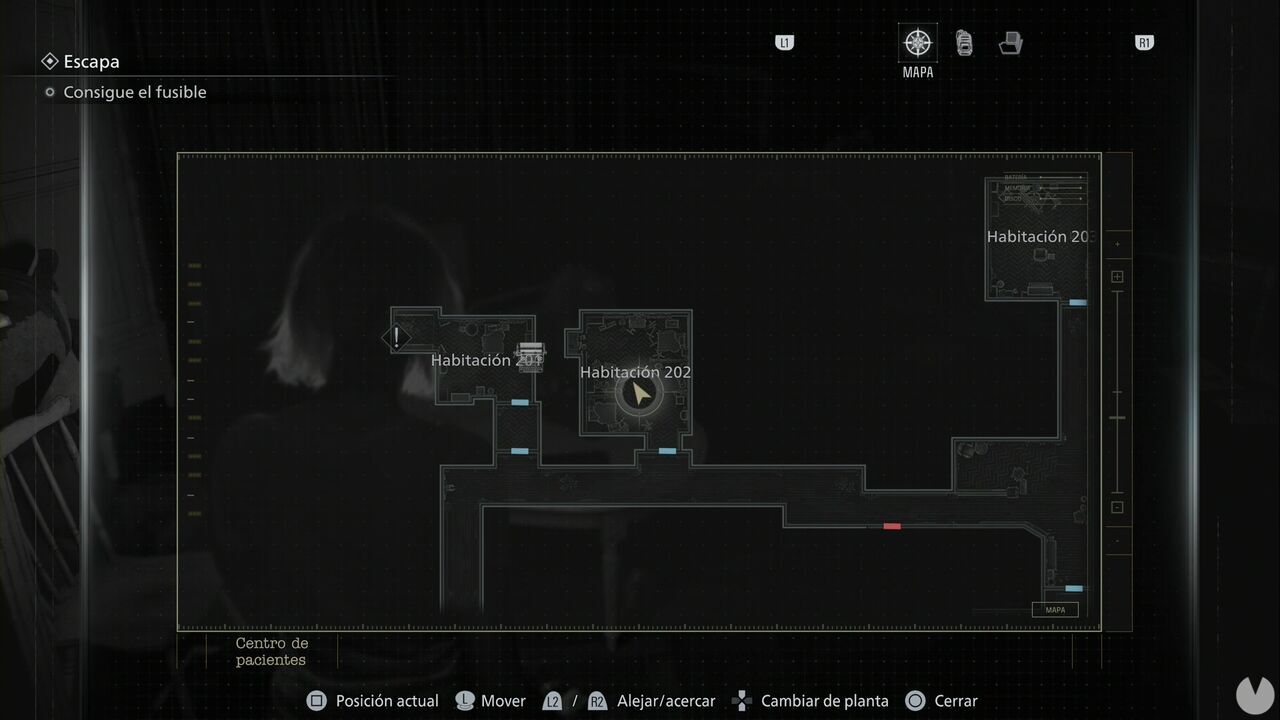 Resident Evil Requiem - Care Center, location of Room 202 in the middle of the west corridor
