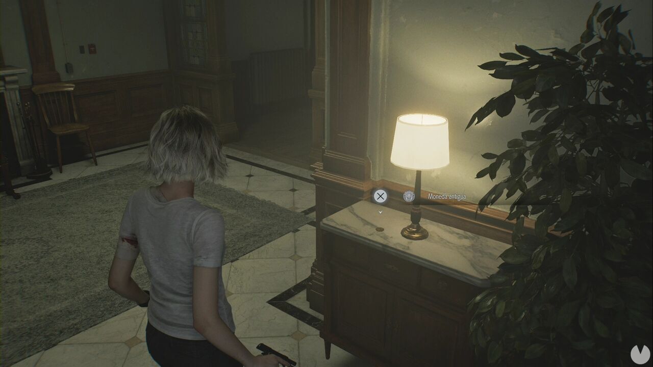 Resident Evil Requiem - Patient Center (III), Antique Coin on a dresser in the hallway at the northwestern corner of the Patient Center