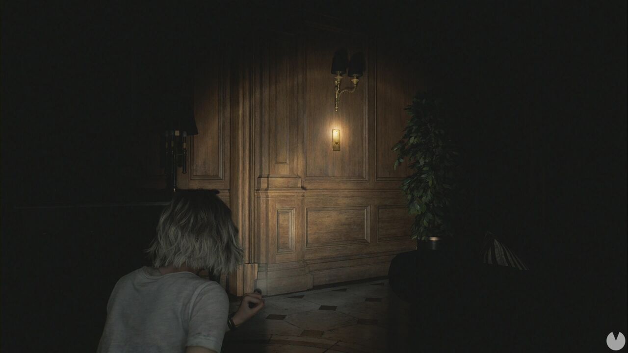 Resident Evil Requiem - Patient Center (III), light switch in the northwestern corner of the hallway north of the Kitchen