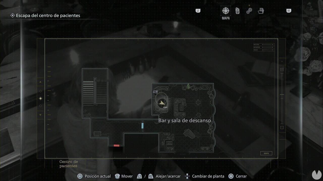Resident Evil Requiem - Patient Center (III), location of the bar with the S&S M232 and a safe behind it