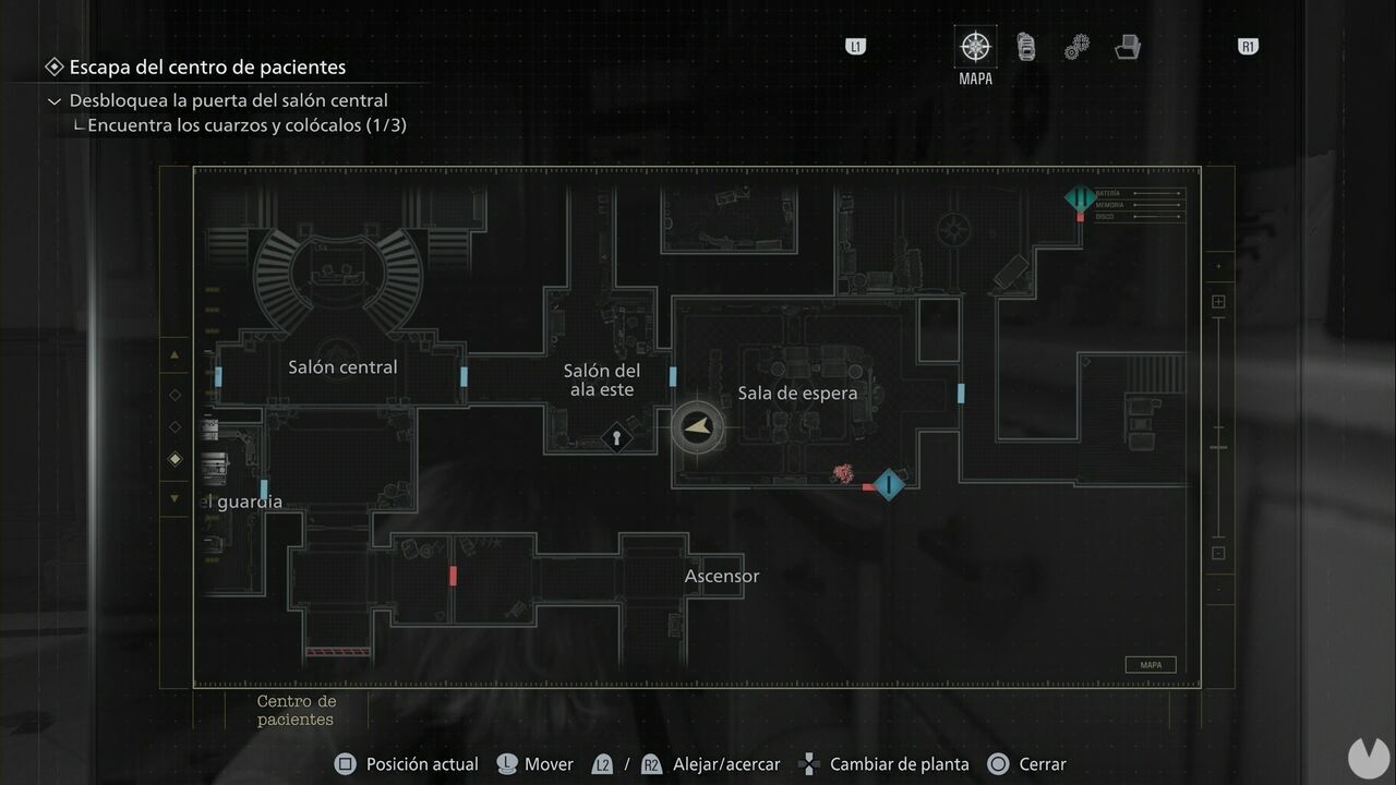 Resident Evil Requiem - Files, Safe Replacements file location in the southwest corner of the Waiting Room