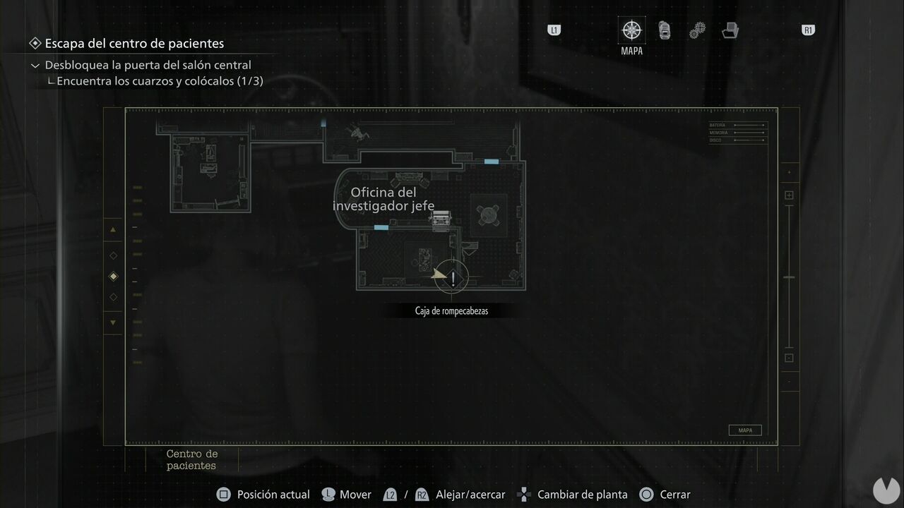 Resident Evil Requiem - Puzzle Box (II), puzzle location in the Chief Researcher's Office