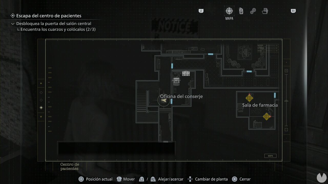 Resident Evil Requiem - Care Center (III), location of the wall containing the Construction Notice file