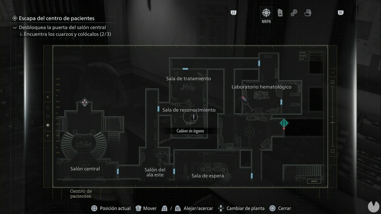 Resident Evil Requiem - Patient Center (III), location of the Examination Room in the northeastern section of the ground floor