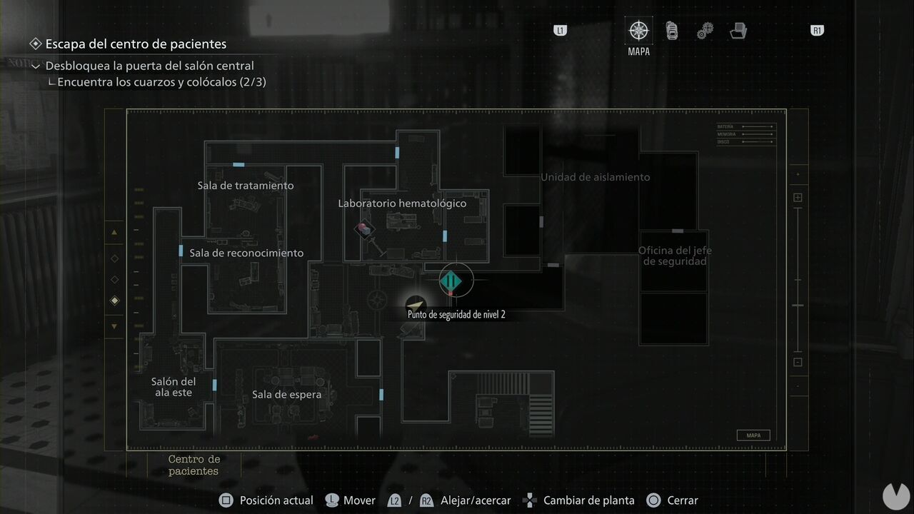 Resident Evil Requiem - Patient Center (III), location of the Level 2 security door in the eastern section of the ground floor