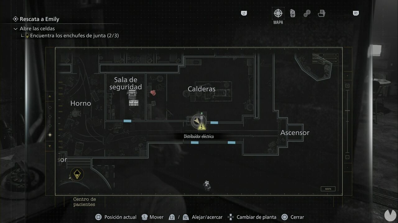 Resident Evil Requiem - Patient Center (V), location of the tunnel's electrical distributor providing access to the Bunk Room