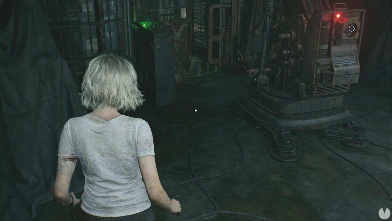 Resident Evil Requiem - Patient Center (V), forklift with a Junction Plug beside it