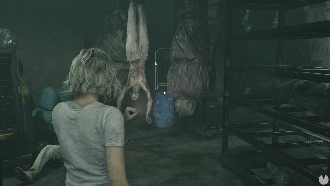 Resident Evil Requiem - Patient Center (V), route leading south through the corpse conveyor belt