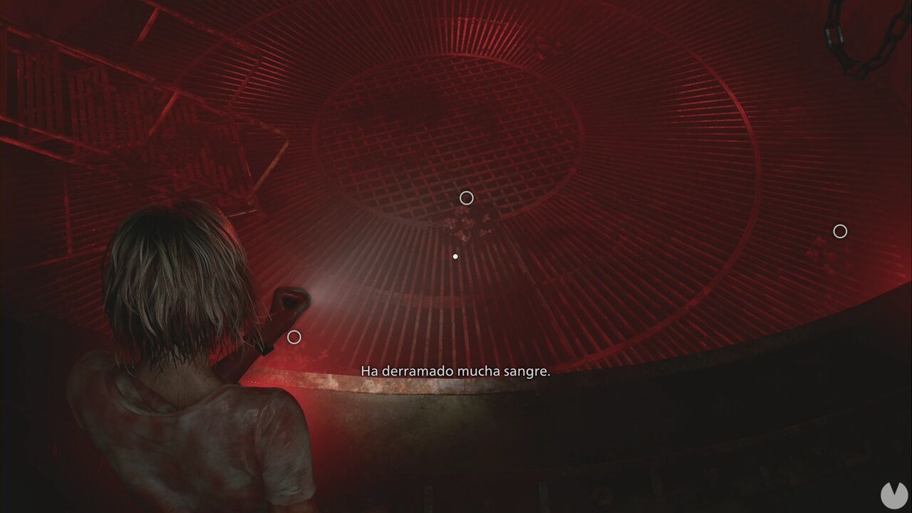 Resident Evil Requiem - Patient Center (V), drained blood pool in the Processing Tank