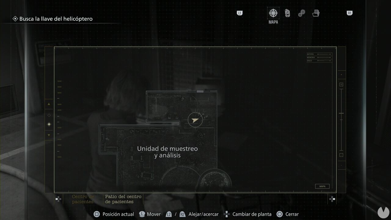 Resident Evil Requiem - Care Center (V), location of the Subject 170 Record on a stretcher in the northeast corner of the Collection and Testing area