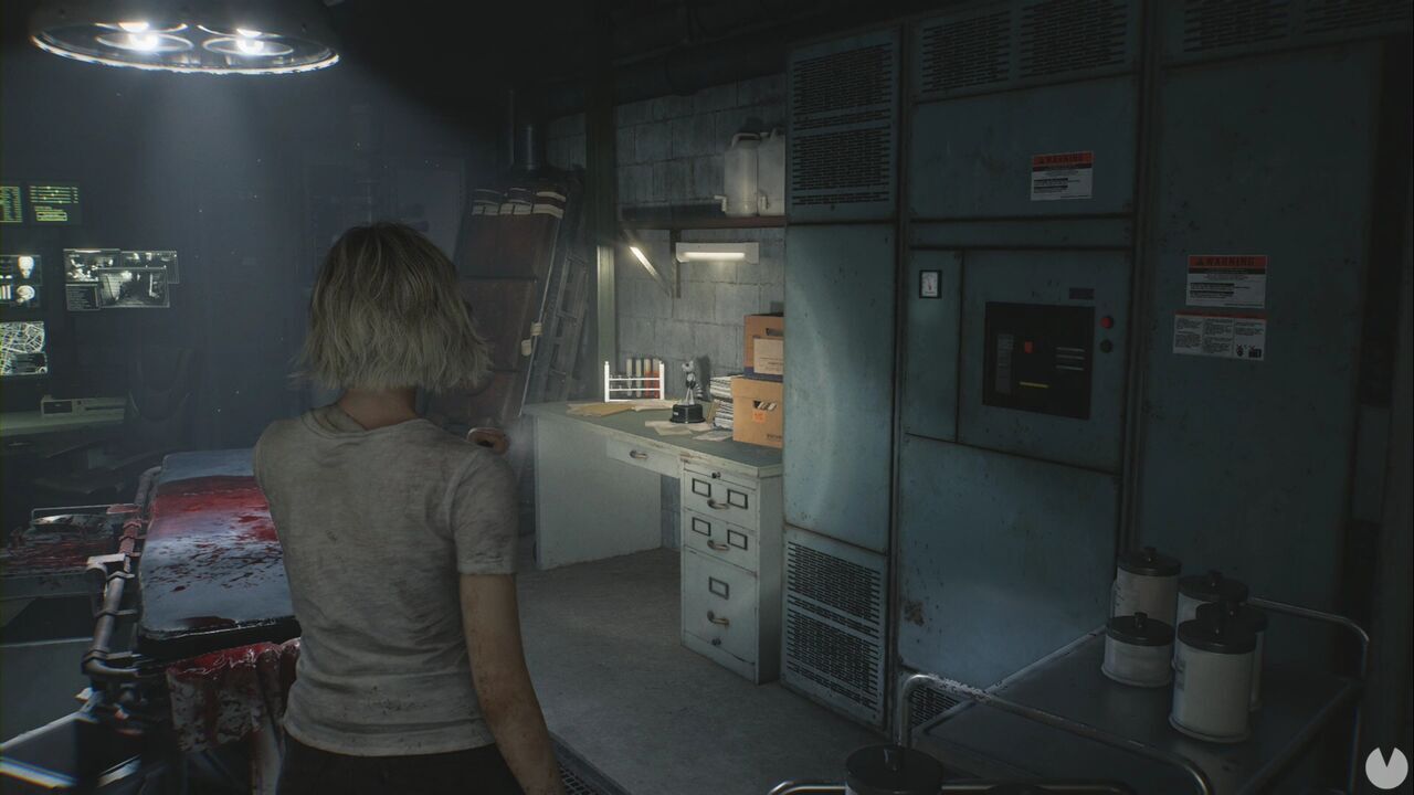 Resident Evil Requiem - Patient Center (V), location of the Mr. Raccoon on a table in the Private Laboratory