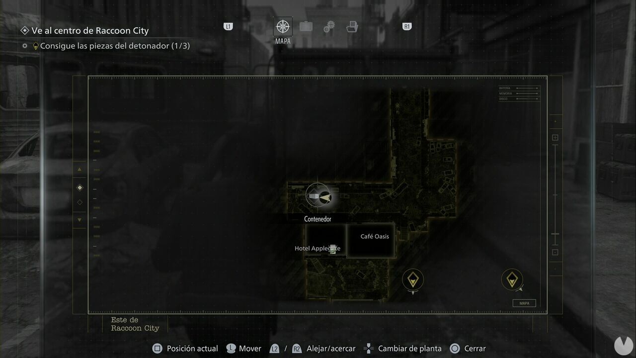 Resident Evil Requiem - East Raccoon City, location of the BSAA container on the first street, opposite the Applegate Hotel