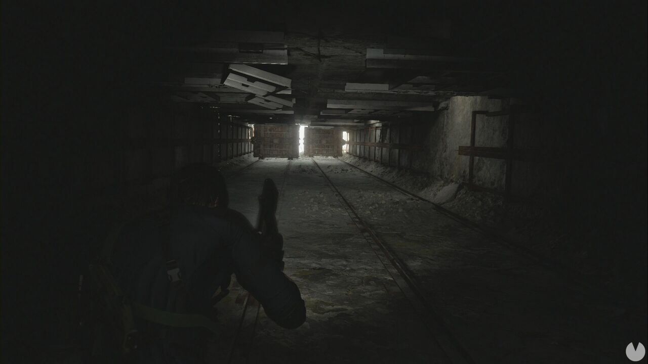 Resident Evil Requiem - East Raccoon City, elevator cars inside the Willis Tower elevator shaft