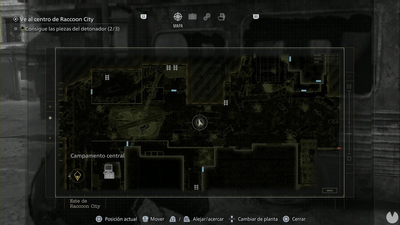 Resident Evil Requiem - East Raccoon City, location of the Mr. Raccoon inside the bus before the beam used as a bridge between the Gas Station and the Central Camp