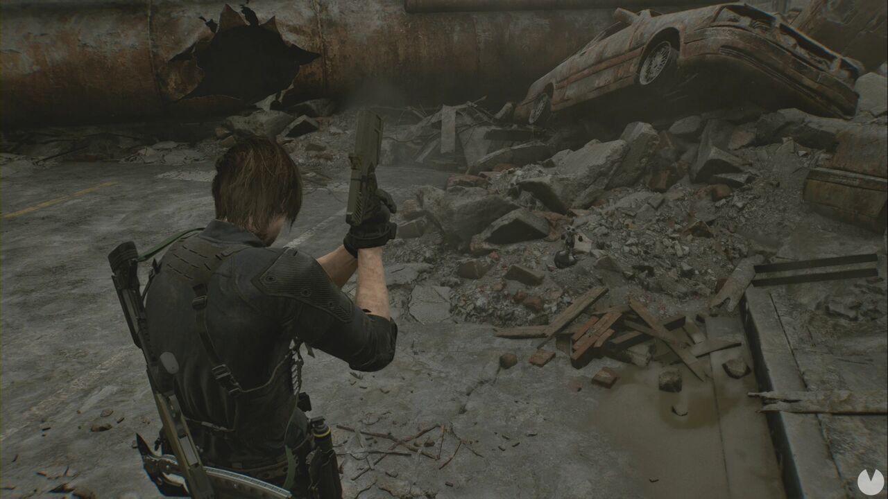 Resident Evil Requiem - Raccoon City Center, location of the Mr. Raccoon beside the truck west of the starting point