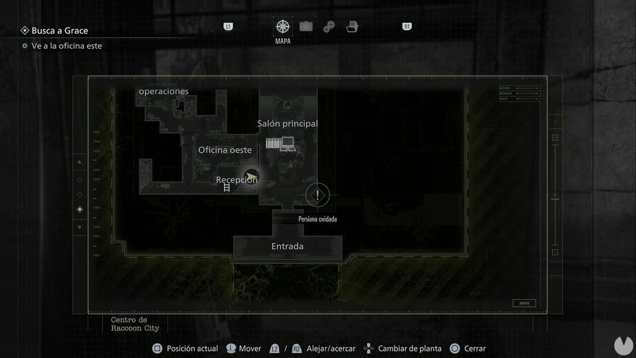 Resident Evil Requiem - R.P.D., location of the shutter in the southeastern corner of the police station