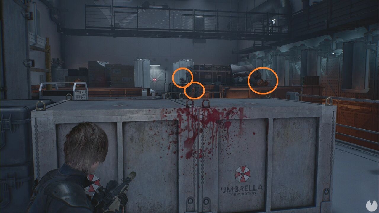 Resident Evil Requiem - ARK, enemy soldiers ambushing Leon in the room beside the Service Hallway