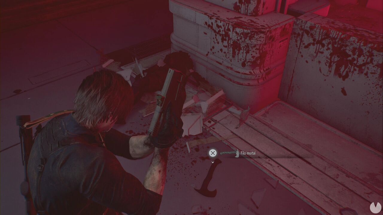 Resident Evil Requiem - ARK, Mortal Edge on the floor after the battle against the commander