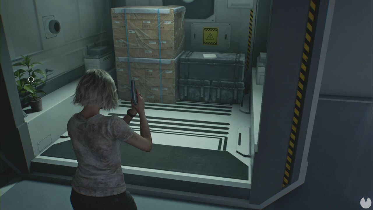 Resident Evil Requiem - ARK (II), location of the Sterilization Chamber Safe file on the ground floor of the Lobby, in an alcove to the right of the junction as you head downstairs