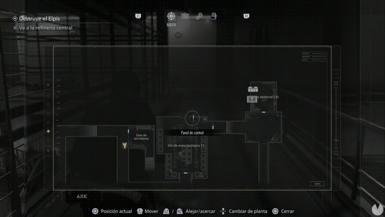 Resident Evil Requiem - ARK (III), location of the control panel in Bioweapons Silo 11 where the Master Key can be used to proceed