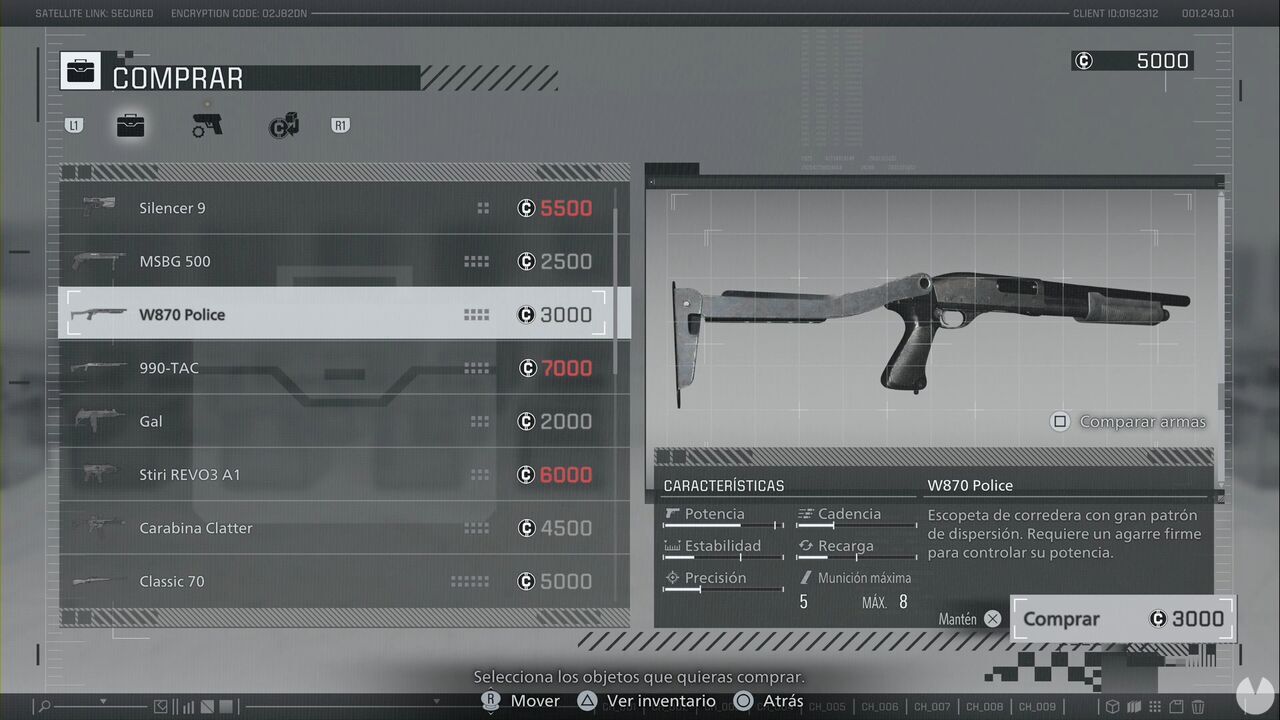 Resident Evil Requiem - Leon's weapons, W870 Police