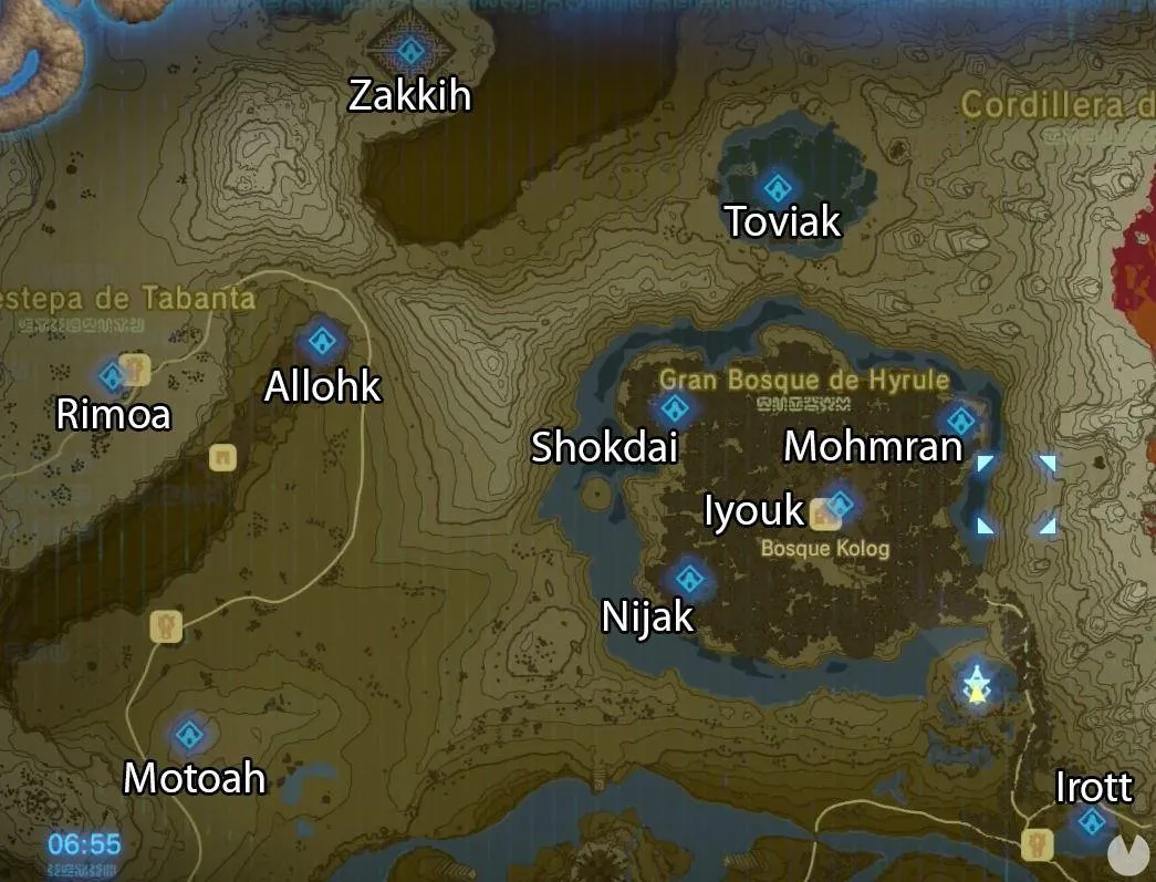 Todos los santuarios de Zelda: Breath of the Wild y su localización