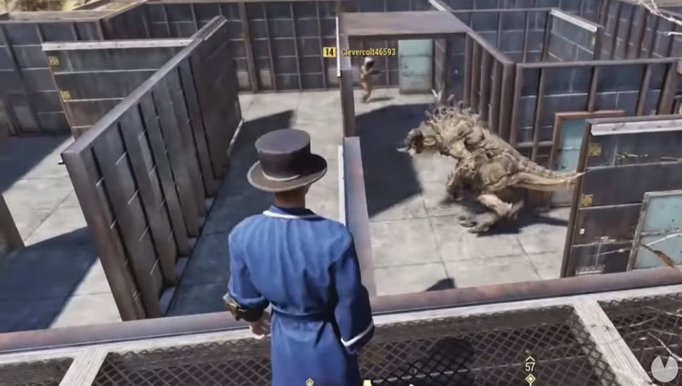 Fallout 76: Un jugador atrapa a los usuarios en un laberinto con un Deathclaw