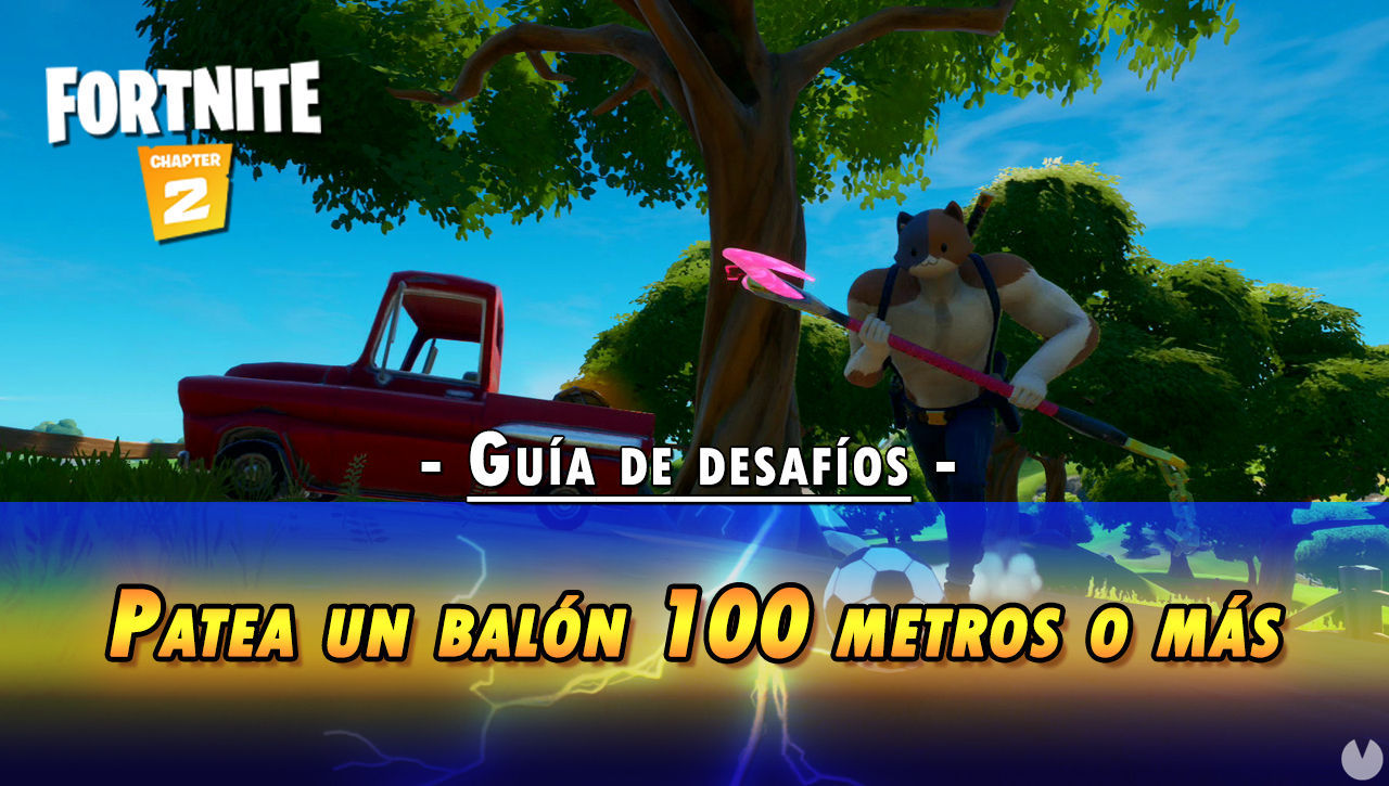 Desafo Fortnite: Chuta una pelota de ftbol a 100 metros - SOLUCIN - Fortnite Battle Royale