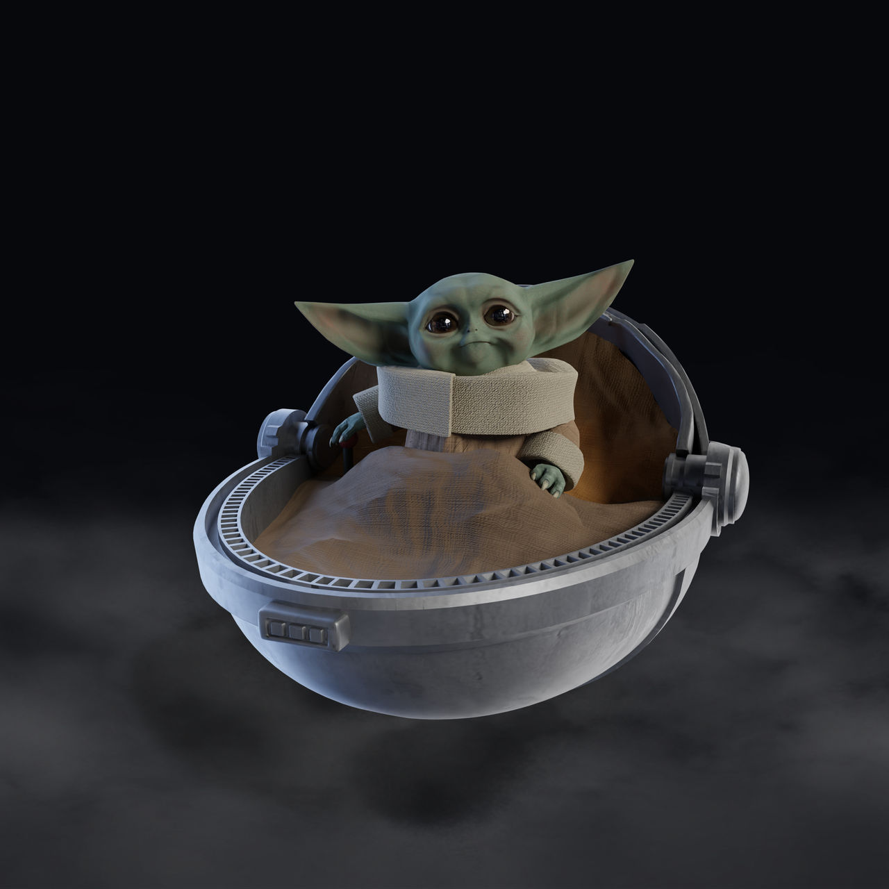 Baby Yoda binds to the template Star Wars Battlefront 2 through a mod