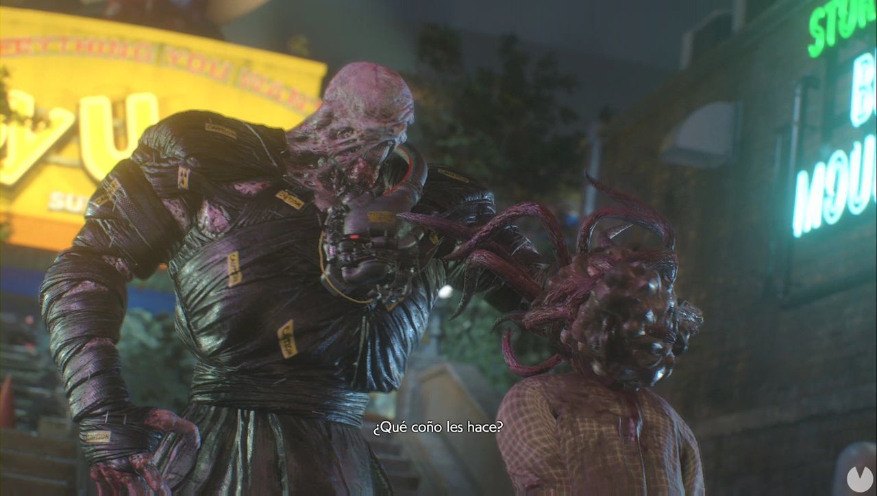 Resident Evil 3 Remake - Downtown: Nemesis infects a zombie