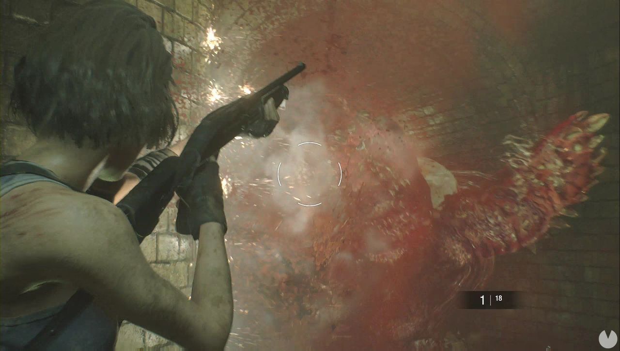 Resident Evil 3 Remake - Sewers and Demolition Site: Hunter Gamma with its mouth open
