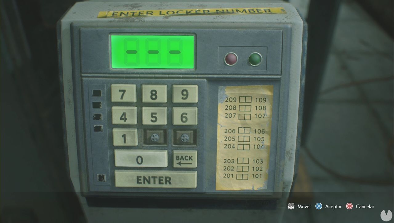 Resident Evil 3 Remake - Safety Deposit Room keypad puzzle
