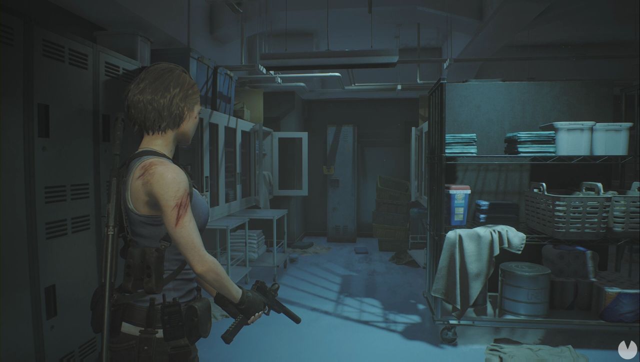 Resident Evil 3 Remake - Hospital (Jill): locked locker in the Linen Room
