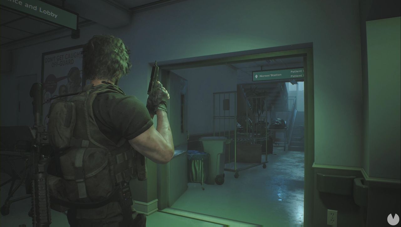 Resident Evil 3 Remake - Hospital (Carlos): stairs to the next floor