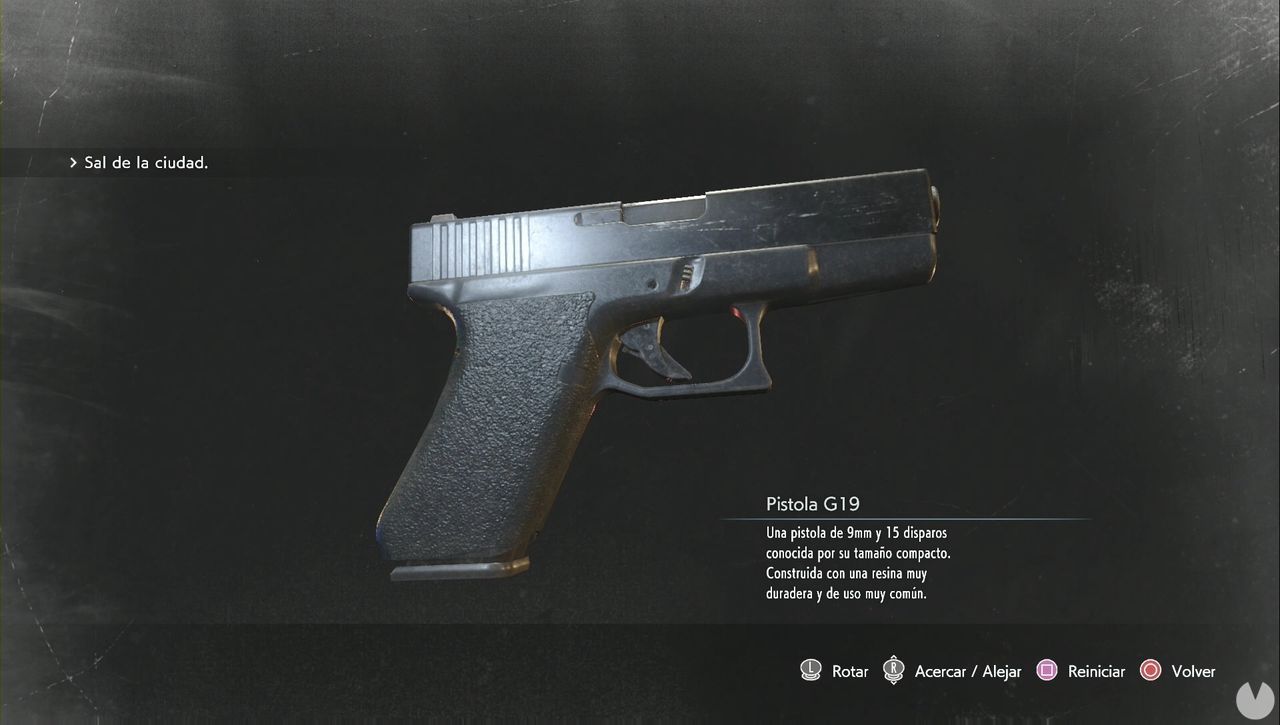 Resident Evil 3 Remake - Weapons: G19 Handgun