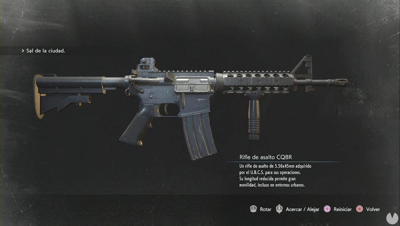 Resident Evil 3 Remake - Weapons: CQBR Assault Rifle