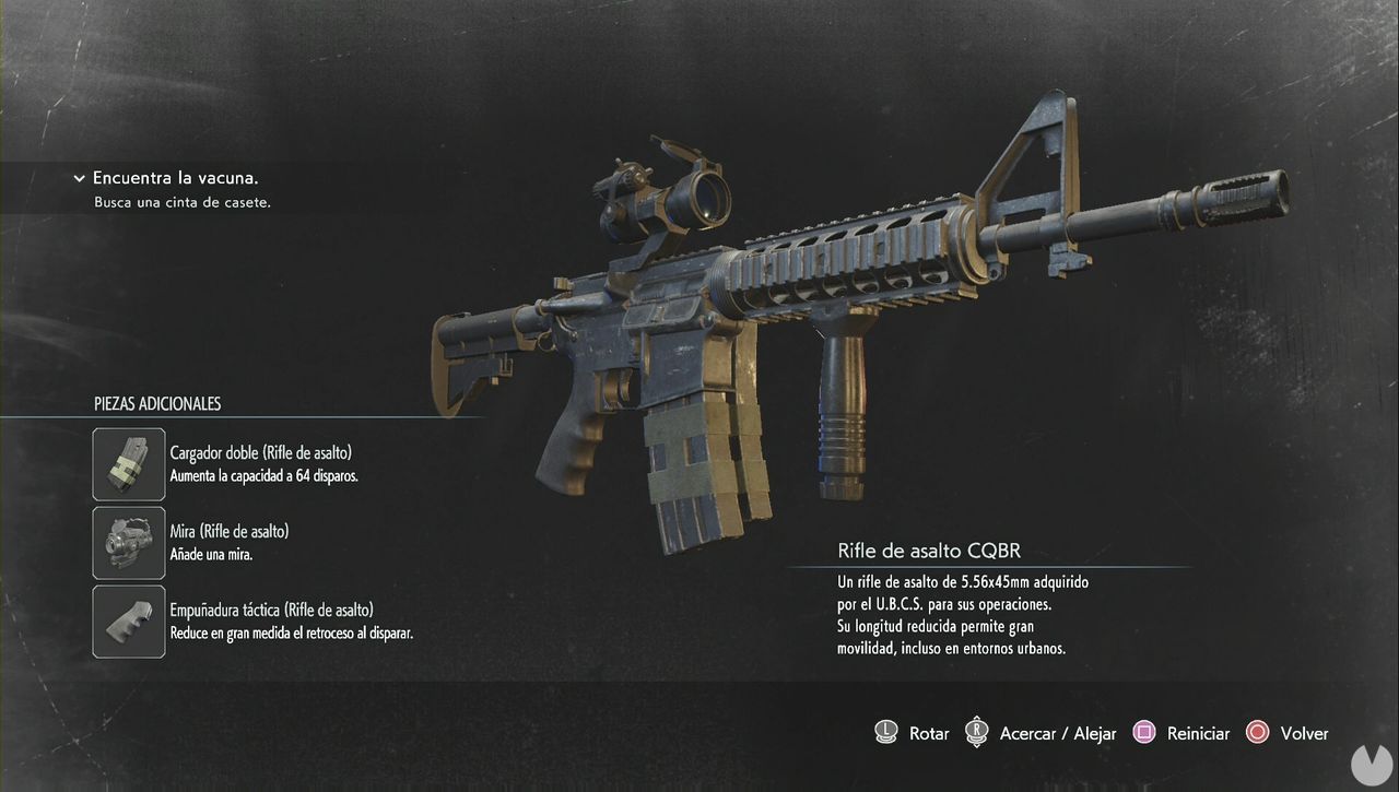 Resident Evil 3 Remake - Fully upgraded CQBR Assault Rifle