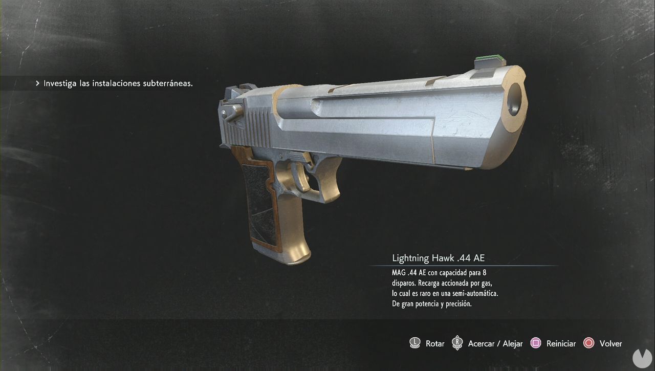 Resident Evil 3 Remake - Weapons: .44 AE Lightning Hawk